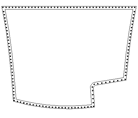 Catana 381 w/ Raft Cutout drawing example