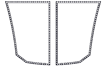 Catana 53 catamaran trampoline net diagram, ATN replacement netting