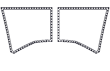 Moorings 4800 2pc catamaran trampoline net diagram, ATN replacement netting