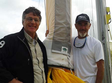 ATN Spinnaker Sleeve aboard Etienne Giroire's trimaran at the Route du Rhum
