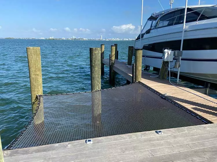 Architectural dock extension in Miami Shores Florida