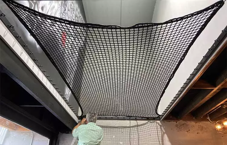 Florida home loft net during installation