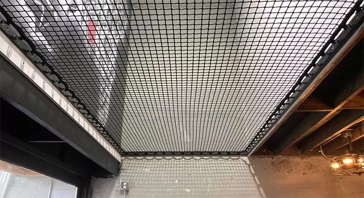 Florida home loft net, finished installation, custom SuperTramp