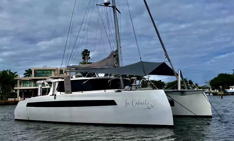 ATN Forward Awning on a Balance 442 catamaran