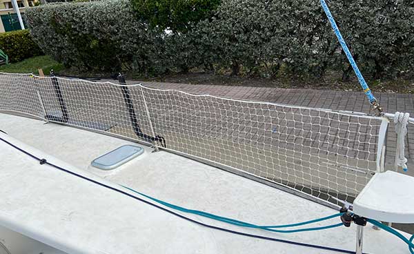 LifeLine Netting on a Yacht