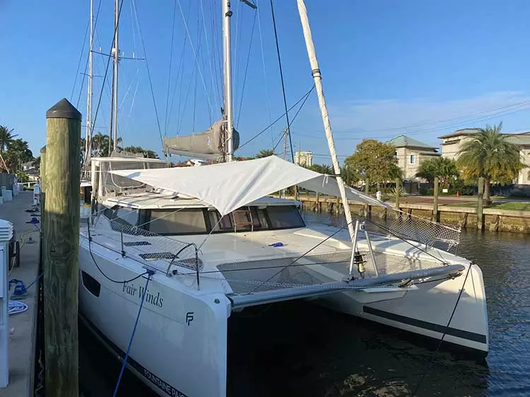 Fountaine Pajot catamaran with ATN Multi Awning